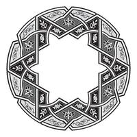 Vintage floral classic calligraphic retro vignette scroll frames ornamental design elements black and color set isolated vector