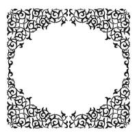 Vintage floral classic calligraphic retro vignette scroll frames ornamental design elements black and color set isolated vector