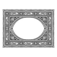 Vintage floral classic calligraphic retro vignette scroll frames ornamental design elements black and color set isolated vector