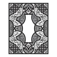 Vintage floral classic calligraphic retro vignette scroll frames ornamental design elements black and color set isolated vector