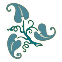 Vintage floral calligraphic floral vignette scroll corners ornamental design elements black and color set isolated illustration vector
