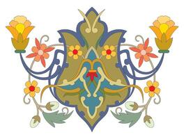 Vintage floral calligraphic floral vignette scroll corners ornamental design elements black and color set isolated illustration vector