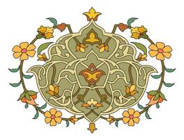 Vintage floral calligraphic floral vignette scroll corners ornamental design elements black and color set isolated illustration vector
