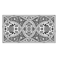 Vintage floral calligraphic floral vignette scroll corners ornamental design elements black and color set isolated illustration vector