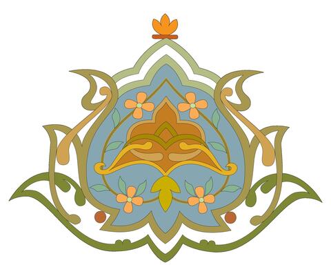 Vintage floral calligraphic floral vignette scroll corners ornamental design elements black and color set isolated illustration