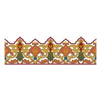 Vintage floral calligraphic floral vignette scroll corners ornamental design elements black and color set isolated illustration vector