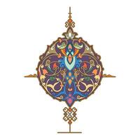 Vintage floral calligraphic floral vignette scroll corners ornamental design elements black and color set isolated illustration vector