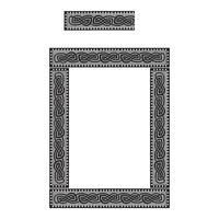 Vintage traditional realistic black and color frames set on white background isolated illustration vector
