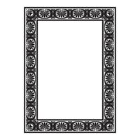 Vintage traditional realistic black and color frames set on white background isolated illustration vector