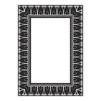Vintage traditional realistic black and color frames set on white background isolated illustration vector