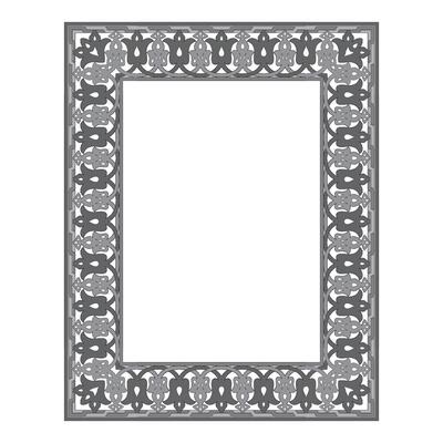 Vintage traditional realistic black and color frames set on white background isolated illustration