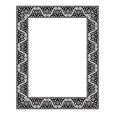 Vintage traditional realistic black and color frames set on white background isolated illustration