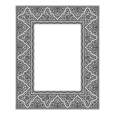 Vintage traditional realistic black and color frames set on white background isolated illustration