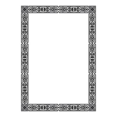 Vintage traditional realistic black and color frames set on white background isolated illustration
