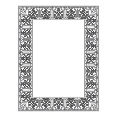 Vintage traditional realistic black and color frames set on white background isolated illustration