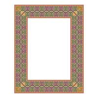 Vintage traditional realistic black and color frames set on white background isolated illustration vector