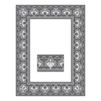 Vintage traditional realistic black and color frames set on white background isolated illustration vector