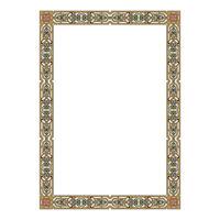 Vintage traditional realistic black and color frames set on white background isolated illustration vector