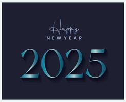 Happy New Year 2025 Typography Design vector