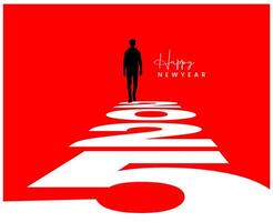 Happy New Year 2025 Typography Design vector