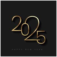 Happy New Year 2025 Typography Design vector