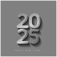 Happy New Year 2025 Typography Design vector