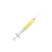 Medical syringe injection icon. Isolated drawing on a white background. Medical And Healthcare Icon In Flat Design Style. Science and Chemical Elements vector