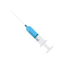 Medical syringe injection icon. Isolated drawing on a white background. Medical And Healthcare Icon In Flat Design Style. Science and Chemical Elements vector