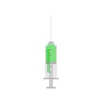 Medical syringe injection icon. Isolated drawing on a white background. Medical And Healthcare Icon In Flat Design Style. Science and Chemical Elements vector