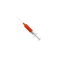 Medical syringe injection icon. Isolated drawing on a white background. Medical And Healthcare Icon In Flat Design Style. Science and Chemical Elements vector