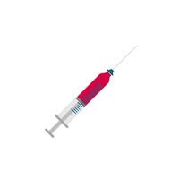 Medical syringe injection icon. Isolated drawing on a white background. Medical And Healthcare Icon In Flat Design Style. Science and Chemical Elements vector