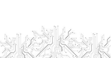 A grey circuit line technology pattern on white background. vector
