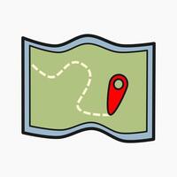 simple map pin icon illustration vector