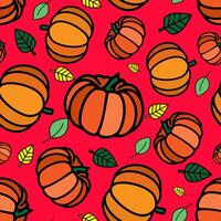 Thanksgiving holiday event seamless pattern. Autumn-themed repeat print. Pumpkin vegetable reversible print. vector