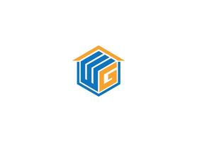 WG letter Logo Design with Creative Modern iicon template vector