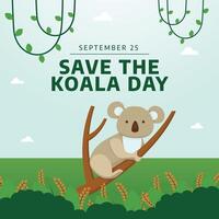 Save The Koala Day design template good for celebration usage. Save The Koala Day design. flat design. eps 10. vector