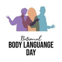 National Body Language Day design template good for celebration usage. National Body Language Day design. flat design. eps 10. vector