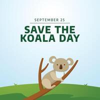 Save The Koala Day design template good for celebration usage. Save The Koala Day design. flat design. eps 10. vector