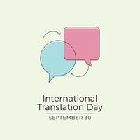 International Translation Day design template good for celebration usage. International Translation Day design. Continuous line drawing. eps 10. vector