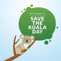 Save The Koala Day design template good for celebration usage. Save The Koala Day design. flat design. eps 10. vector