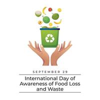 International Day of Awareness of Food Loss and Waste design template good for usage. Awareness of Food Loss and Waste design. Flat design. eps 10. vector