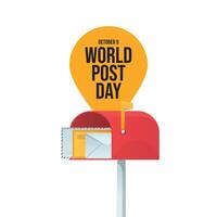 World Post Day design template good for celebration usage, World Post Day design. flat design. eps 10. vector