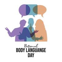 National Body Language Day design template good for celebration usage. National Body Language Day design. flat design. eps 10. vector