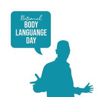 National Body Language Day design template good for celebration usage. National Body Language Day design. flat design. eps 10. vector