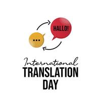 International Translation Day design template good for celebration usage. International Translation Day design. flat design. eps 10. vector