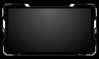 Hud frames white grey user interface elements design modern technology futuristic control panel screen digital hologram window gaming menu touching cyber monitor set on black background vector
