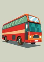 Art of Bus on white background vector