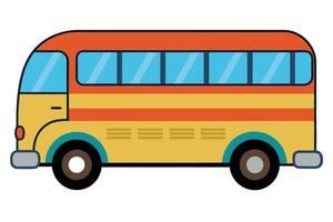 Art of Bus on white background vector