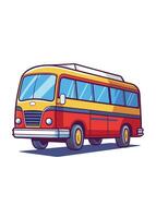 Art of Bus on white background vector