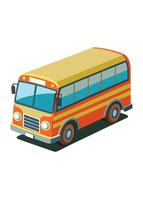 Art of Bus on white background vector